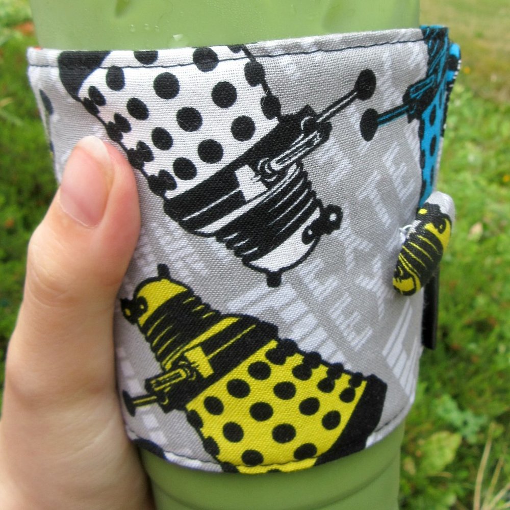 Doctor Who Daleks Reusable Fabric Coffee Cozy